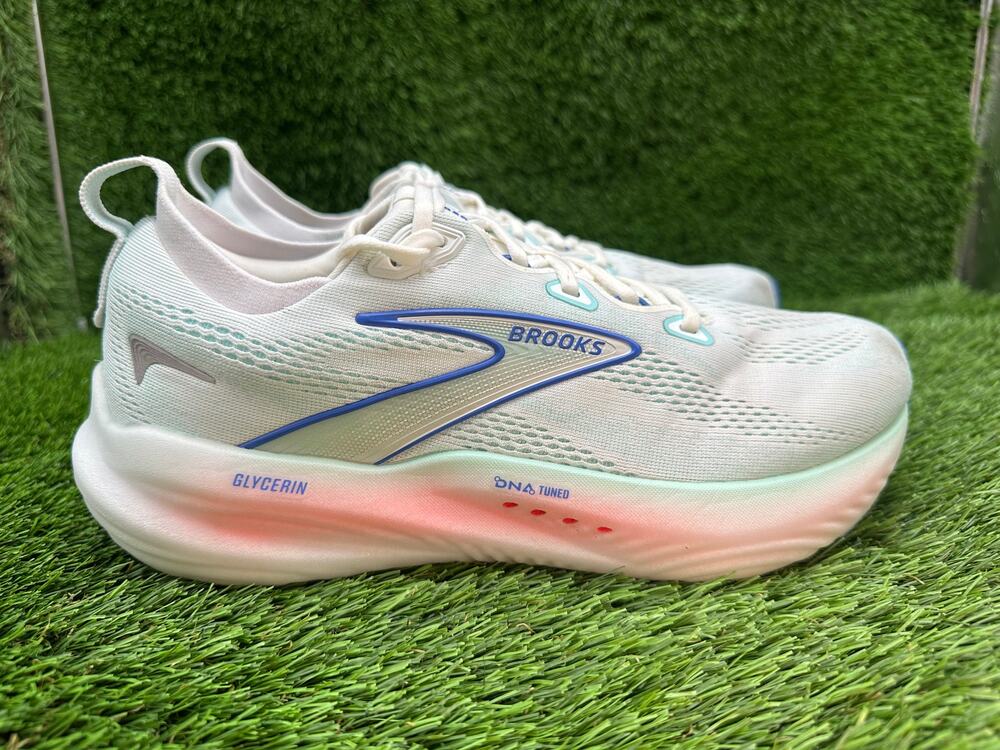 Brooks Glycerin 22 1204341D110 Athletic Sneaker Women's 10D White Jacquard Gym